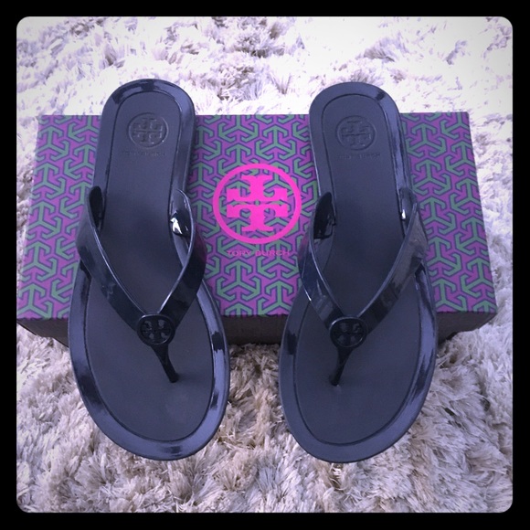 Tory Burch Shoes - Tory Burch navy jelly sandals